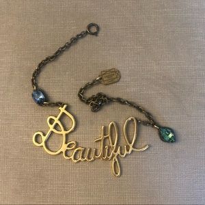 Lanvin bronze “Beautiful ” vintage necklace